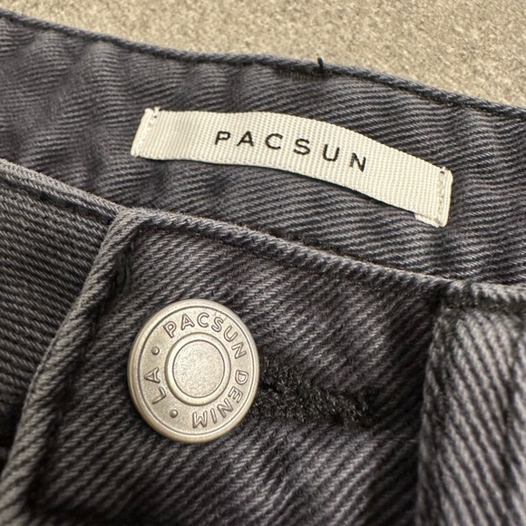 PACSUN Black Denim Festival Shorts - Picture 3 of 4